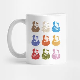 Acoustic Guitar Bodies Colorful Theme Mug